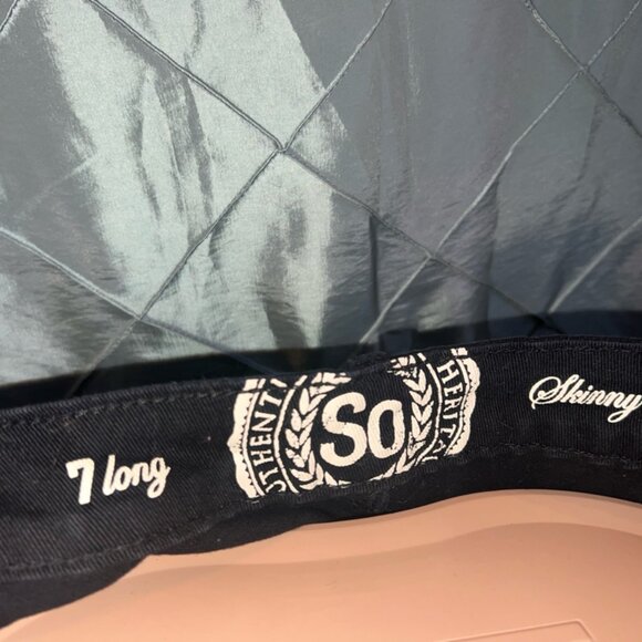 SO Juniors Black Skinny‎ Jeans Size 7 Long Denim - Picture 6 of 6